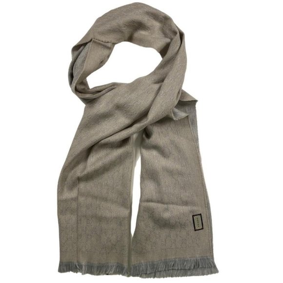 NWT Gucci Wool Signature GG Jacquard Scarf Sale